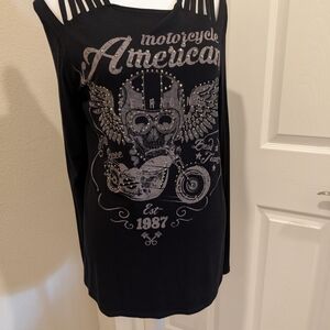 Vocal Black Long Sleeve Tee with Silver Graphic